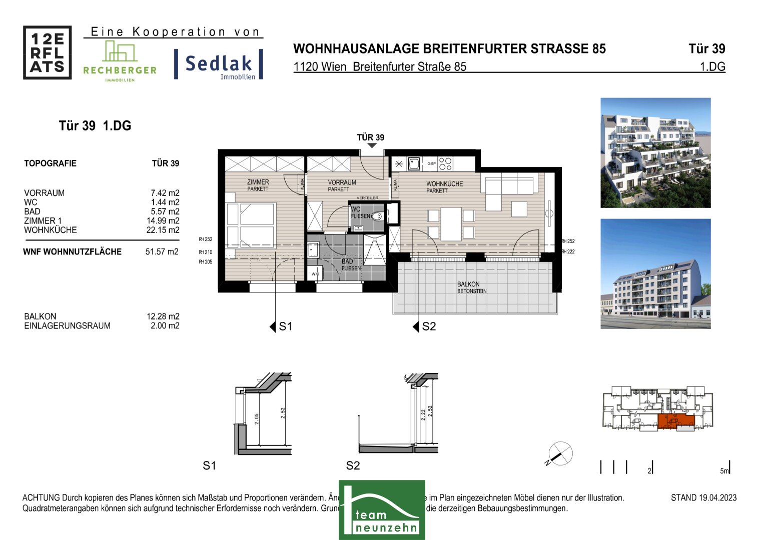 Wohnung zum Kauf provisionsfrei 305.555 € 2 Zimmer 51,3 m²<br/>Wohnfläche 5.<br/>Geschoss ab sofort<br/>Verfügbarkeit Breitenfurter Straße 85 Wien 1120