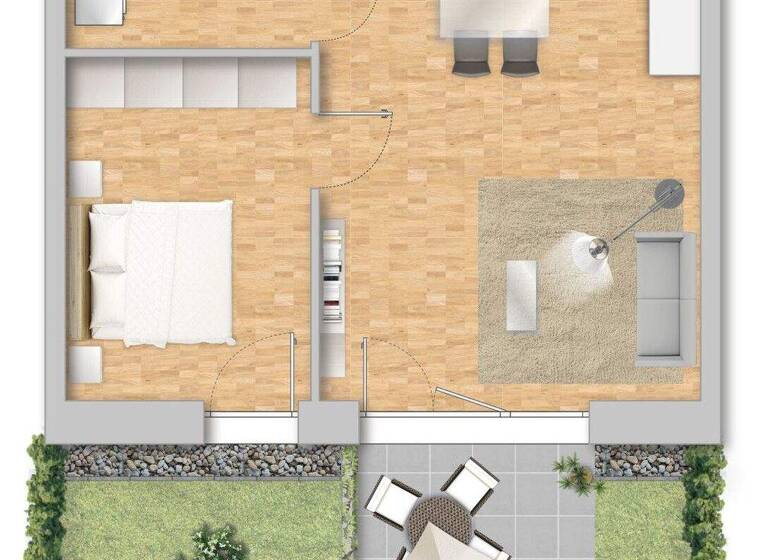 Wohnung zum Kauf - Erstbezug provisionsfrei 368.000 € 2 Zimmer 59,1 m² EG Sulzfeld 75056