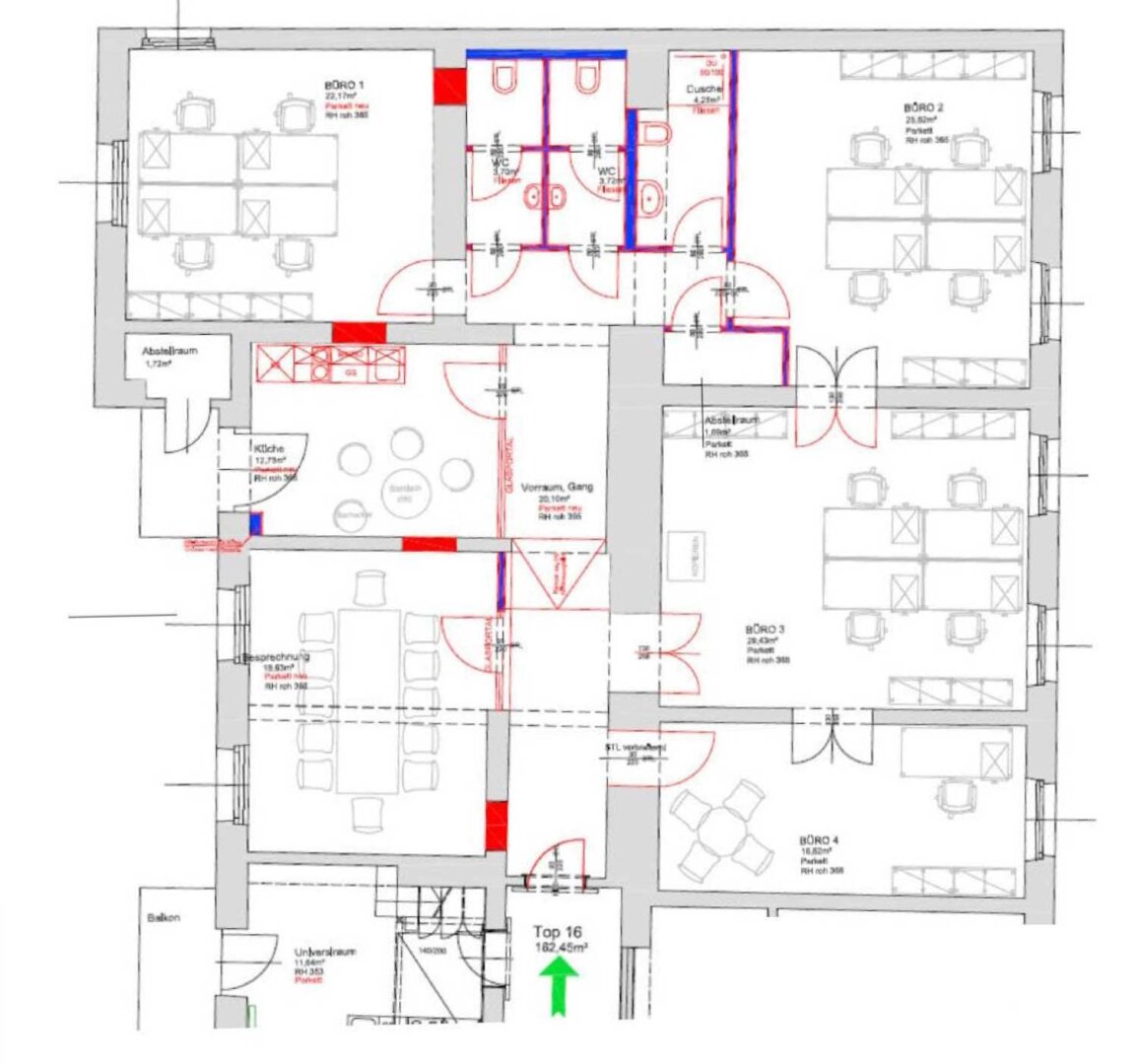 Büro-/Praxisfläche zur Miete 2.274 € 5 Zimmer Sankt Leonhard Graz 8010