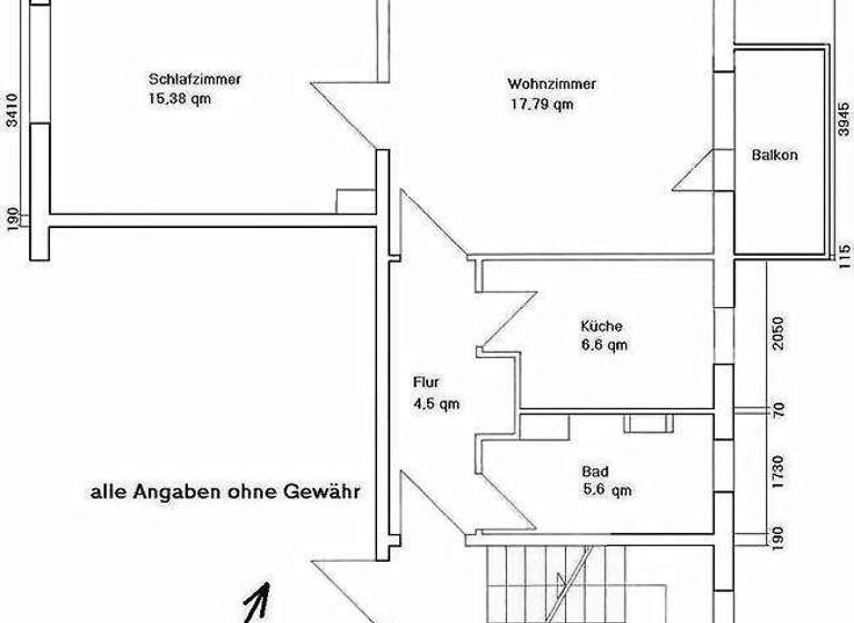 Wohnung zur Miete 302 € 2 Zimmer 50,1 m² 2. Geschoss frei ab 01.09.2026 Merseburger Straße 32 Braunsbedra 06242