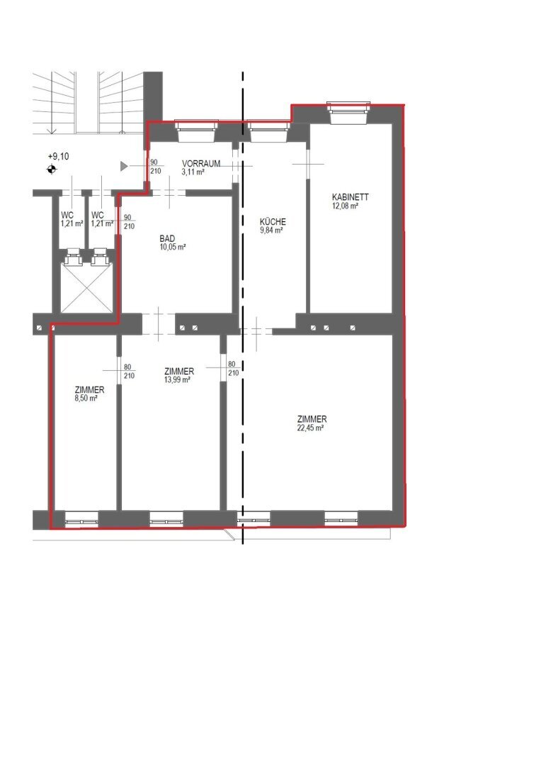 Wohnung zum Kauf 343.547 € 4 Zimmer 78 m²<br/>Wohnfläche 2.<br/>Geschoss Wien 1150