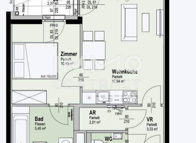 Wohnung zum Kauf - Erstbezug 273.400 € 2 Zimmer 42,7 m² 3. Geschoss Wien 1210
