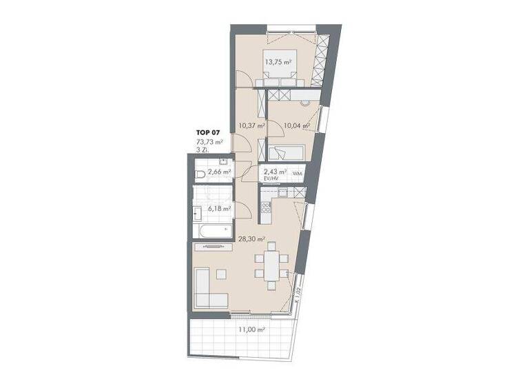 Wohnung zum Kauf - Erstbezug provisionsfrei 3 Zimmer 73,7 m² 2. Geschoss Karl-Innerebner-Straße 93 Hötting Innsbruck 6020
