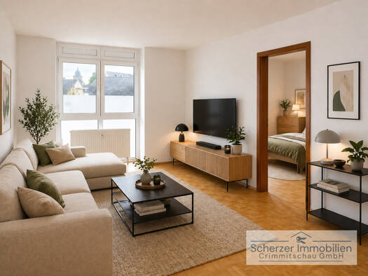 Wohnung zur Miete 350 € 2 Zimmer 51 m² 3. Geschoss Crimmitschau Crimmitschau 08451