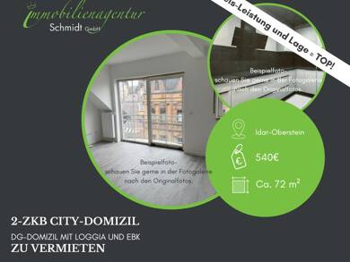 Wohnung zur Miete 540 € 2 Zimmer 75 m² Dachgeschoss, 1. Geschoss Idar-Oberstein 55743