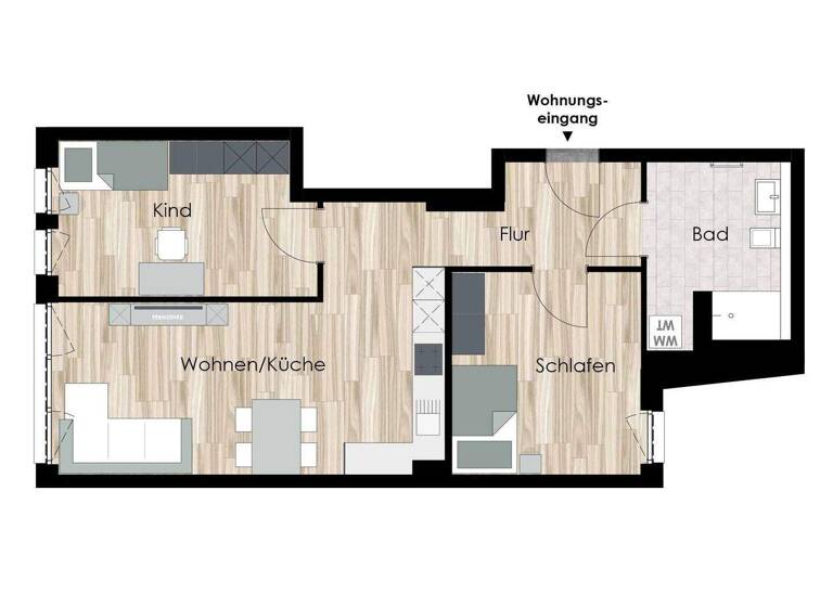 Wohnung zur Miete - Erstbezug 760 € 3 Zimmer 68,7 m² 1. Geschoss frei ab sofort Goethestraße 11 Ohrdruf 99885