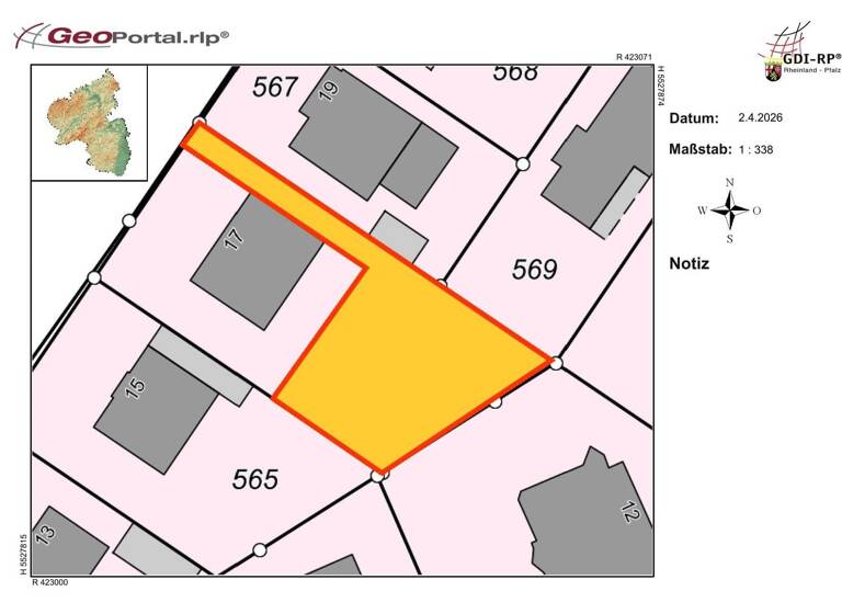 Grundstück zum Kauf 199.000 € 500 m² Grundstück frei ab sofort Gensingen 55457