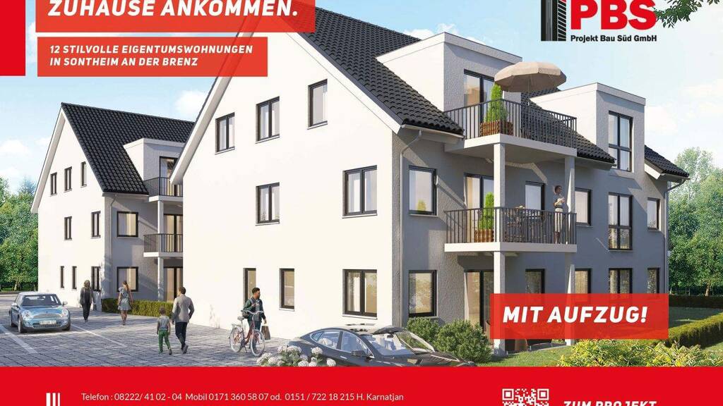 Terrassenwohnung zum Kauf provisionsfrei 259.800 € 2 Zimmer 60 m² frei ab 01.12.2026 Schwarzenwangstraße 18 1 Sontheim Sontheim an der Brenz 89567