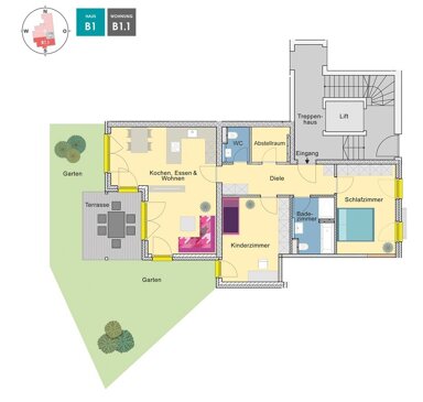 Terrassenwohnung zum Kauf provisionsfrei 698.500 € 3 Zimmer 90,7 m² EG Dachau Dachau 85221