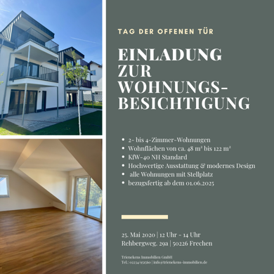 Wohnung zur Miete 3 Zimmer Dachgeschoss, 1. Geschoss frei ab sofort Rehbergweg 29a Grube Carl Frechen 50226