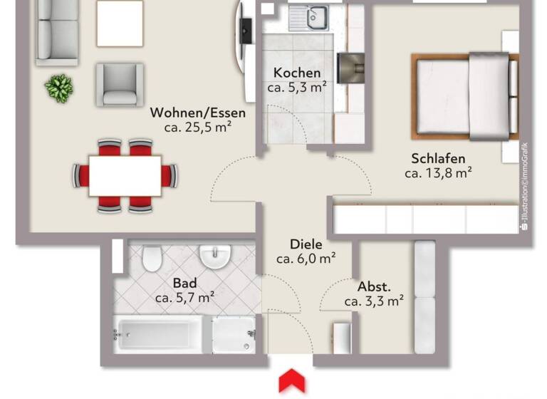 Wohnung zum Kauf 164.000 € 2 Zimmer 63 m² Kirchhuchting Bremen 28259
