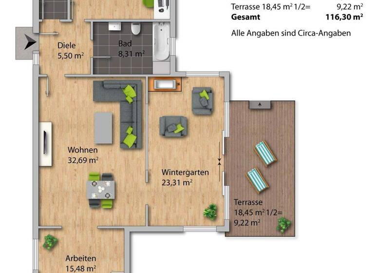 Bungalow zum Kauf 467.000 € 4 Zimmer 112 m² 645 m² Grundstück Auerbach Horgau 86497