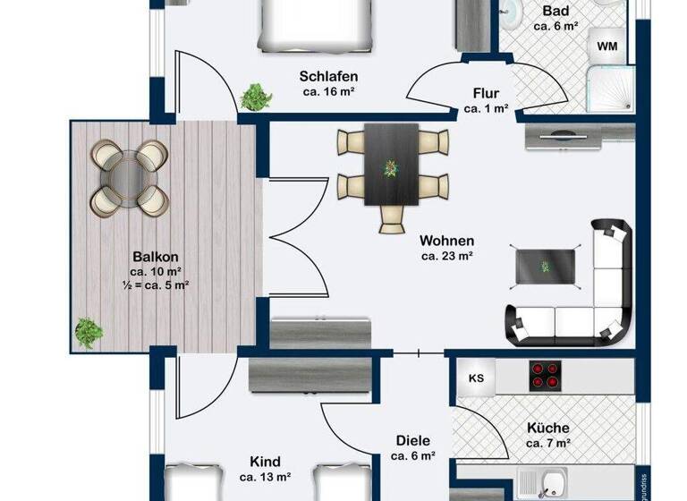 Wohnung zum Kauf 629.000 € 3 Zimmer 80 m² 1. Geschoss Lohhof Unterschleißheim 85716