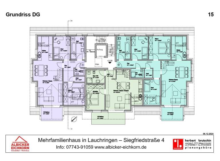 Wohnung zum Kauf provisionsfrei 306.000 € 3 Zimmer 66 m²<br/>Wohnfläche Dachgeschoss, 3.<br/>Geschoss Siegfriedstr. 4 Unterlauchringen Unterlauchringen 79787
