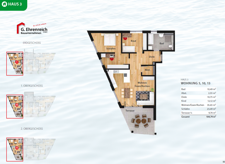 Penthouse zum Kauf - Neubau provisionsfrei 1 Zimmer 43,4 m²<br/>Wohnfläche EG<br/>Geschoss ab sofort<br/>Verfügbarkeit Am Retzer Schübl 2 Steinberg Steinberg am See 92449