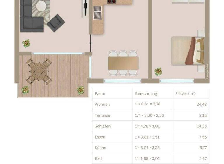 Wohnung zum Kauf 239.000 € 2,5 Zimmer 71,2 m² Tannenweg 19 Bissingen Bietigheim-Bissingen 74321