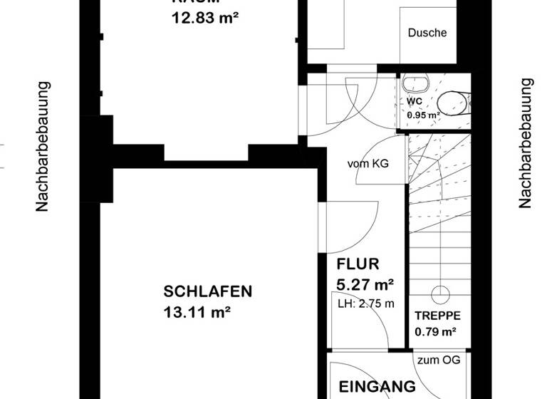 Reihenmittelhaus zum Kauf 329.000 € 5 Zimmer 122,7 m²<br/>Wohnfläche 148 m²<br/>Grundstück Osterfeuerberg Bremen 28219