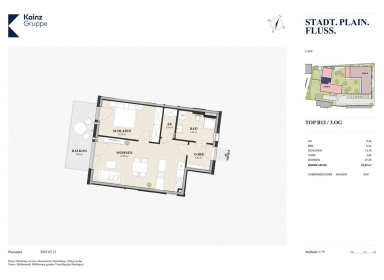 Wohnung zum Kauf - Erstbezug 445.000 € 2 Zimmer 53,6 m² Salzburg 5020