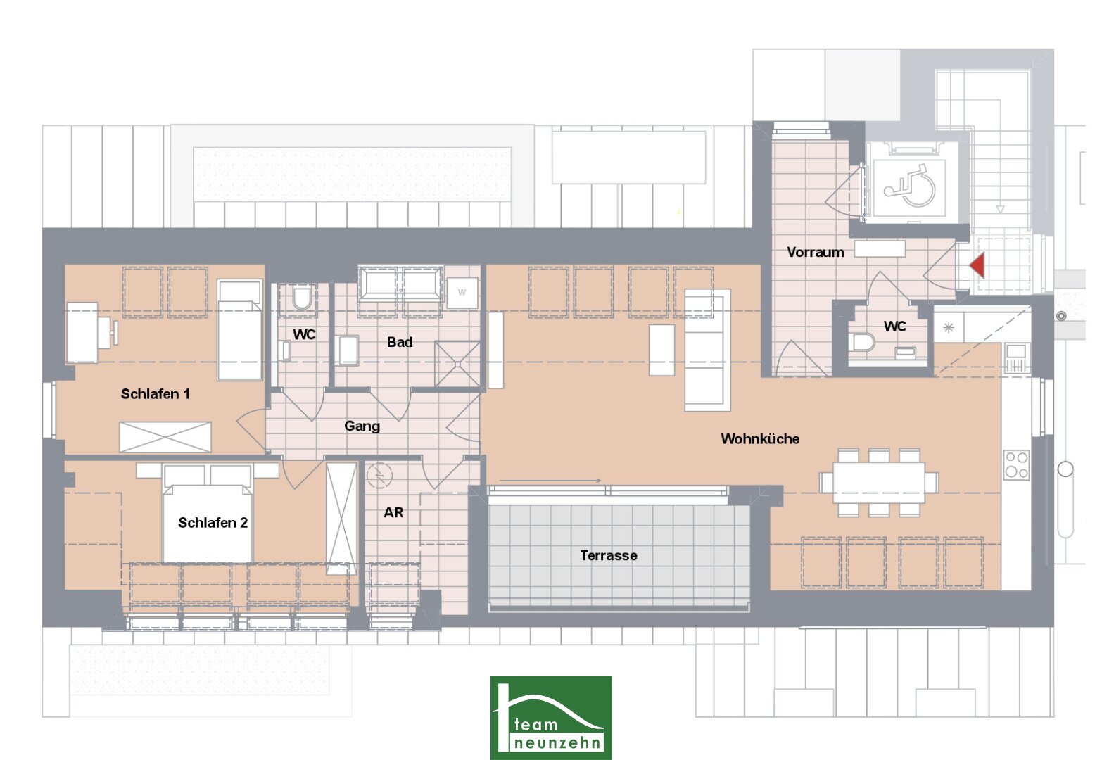 Wohnung zum Kauf provisionsfrei 563.301 € 3 Zimmer 121,4 m²<br/>Wohnfläche 3.<br/>Geschoss Heimkehrergasse 29 Wien 1100