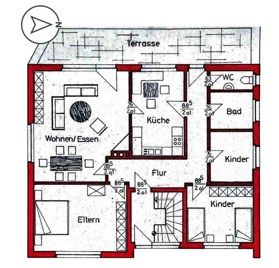 Mehrfamilienhaus zur Miete 825 € 4 Zimmer 112,5 m²<br/>Wohnfläche Emmeln Haren / Emmeln 49733