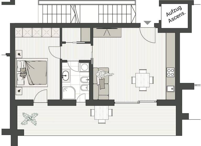 Wohnung zum Kauf 475.000 € 2 Zimmer 46,1 m² 1. Geschoss Toblstrasse 3 Bruneck 39031