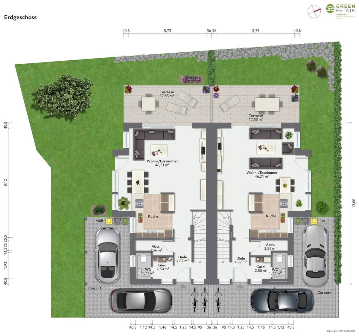 Doppelhaushälfte zum Kauf 1.280.000 € 6 Zimmer 182,3 m²<br/>Wohnfläche Gerstäckerweg 8 Wollmatingen Konstanz / Wollmatingen 78467