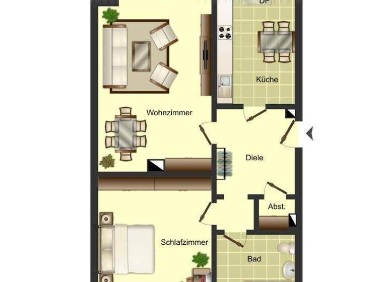 Wohnung zur Miete nur mit Wohnberechtigungsschein 359 € 2,5 Zimmer 65,4 m² 2. Geschoss frei ab 15.04.2026 Auf der Klause 18 Mitte Bergkamen 59192
