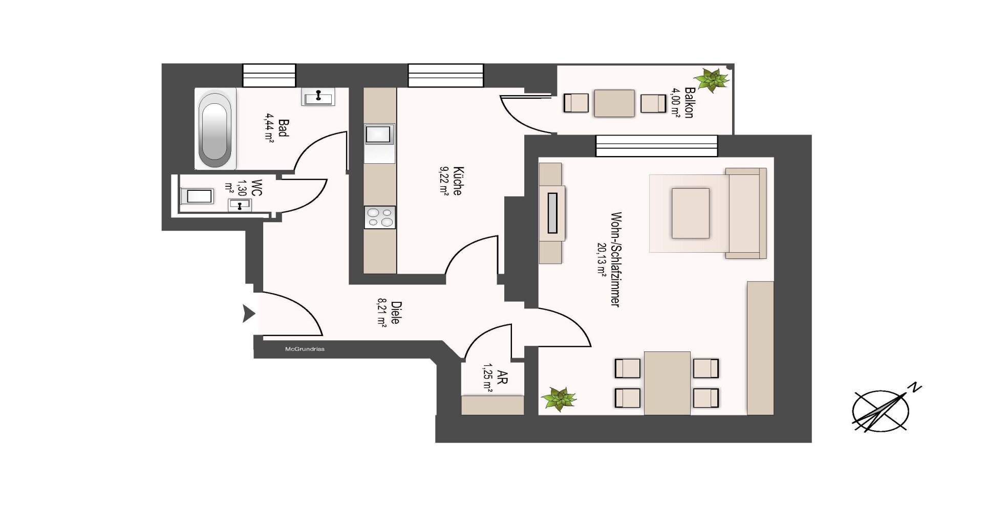 Wohnung zum Kauf 265.000 € 44,6 m²<br/>Wohnfläche 3.<br/>Geschoss Salzburg Salzburg 5020