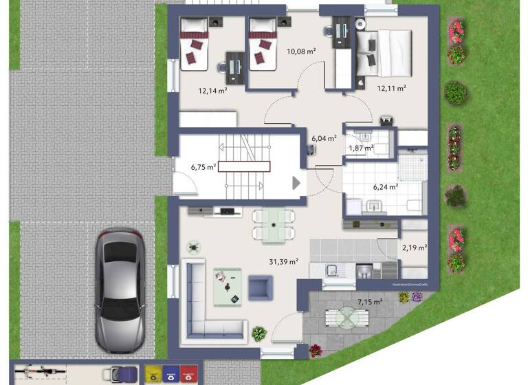 Wohnung zum Kauf provisionsfrei 694.000 € 4 Zimmer 83,9 m² 2. Geschoss Malteserordensstraße 13 St. Georgen Freiburg im Breisgau 79111