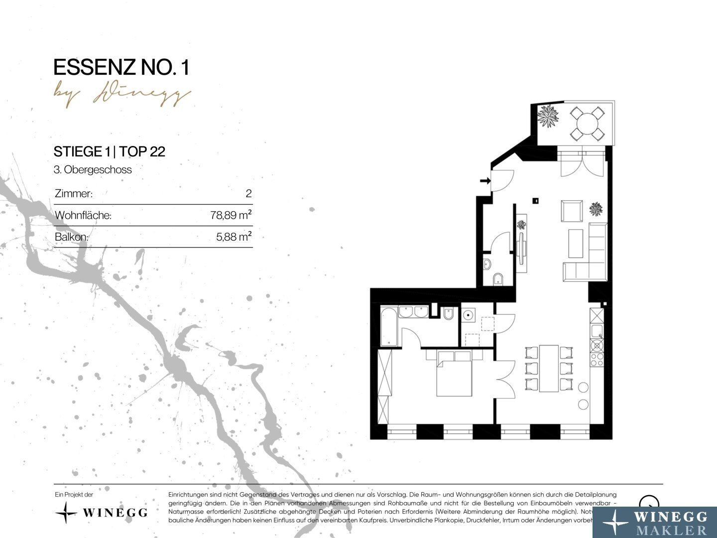 Wohnung zum Kauf 859.900 € 2 Zimmer 78,9 m²<br/>Wohnfläche 3.<br/>Geschoss Kettenbrückengasse 1 Wien 1050