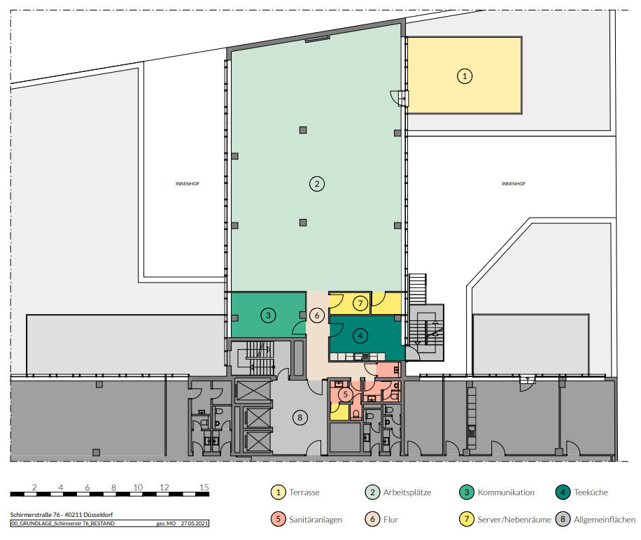 Bürofläche zur Miete provisionsfrei 18 € 532 m²<br/>Bürofläche Pempelfort Düsseldorf 40211