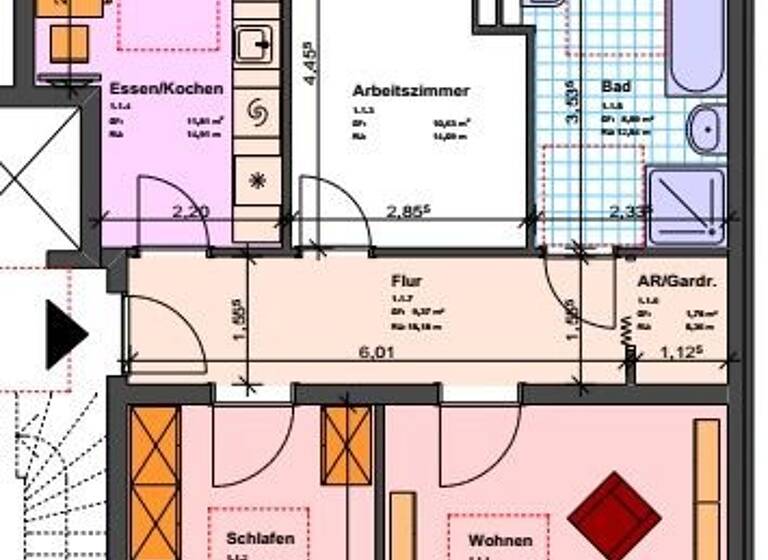Wohnung zur Miete 850 € 3 Zimmer 83,1 m²<br/>Wohnfläche EG<br/>Geschoss 01.07.2025<br/>Verfügbarkeit Marienstraße 5 Mitte Cottbus 03046