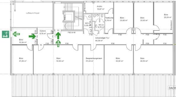 Bürofläche zur Miete 9.280 € 18 Zimmer 807 m²<br/>Bürofläche ab 448 m²<br/>Teilbarkeit Äußerer Westen Regensburg 93049