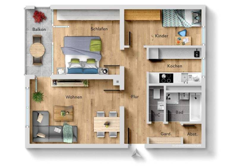 Wohnung zum Kauf 241.500 € 3 Zimmer 76 m² Nellingen Ostfildern 73760