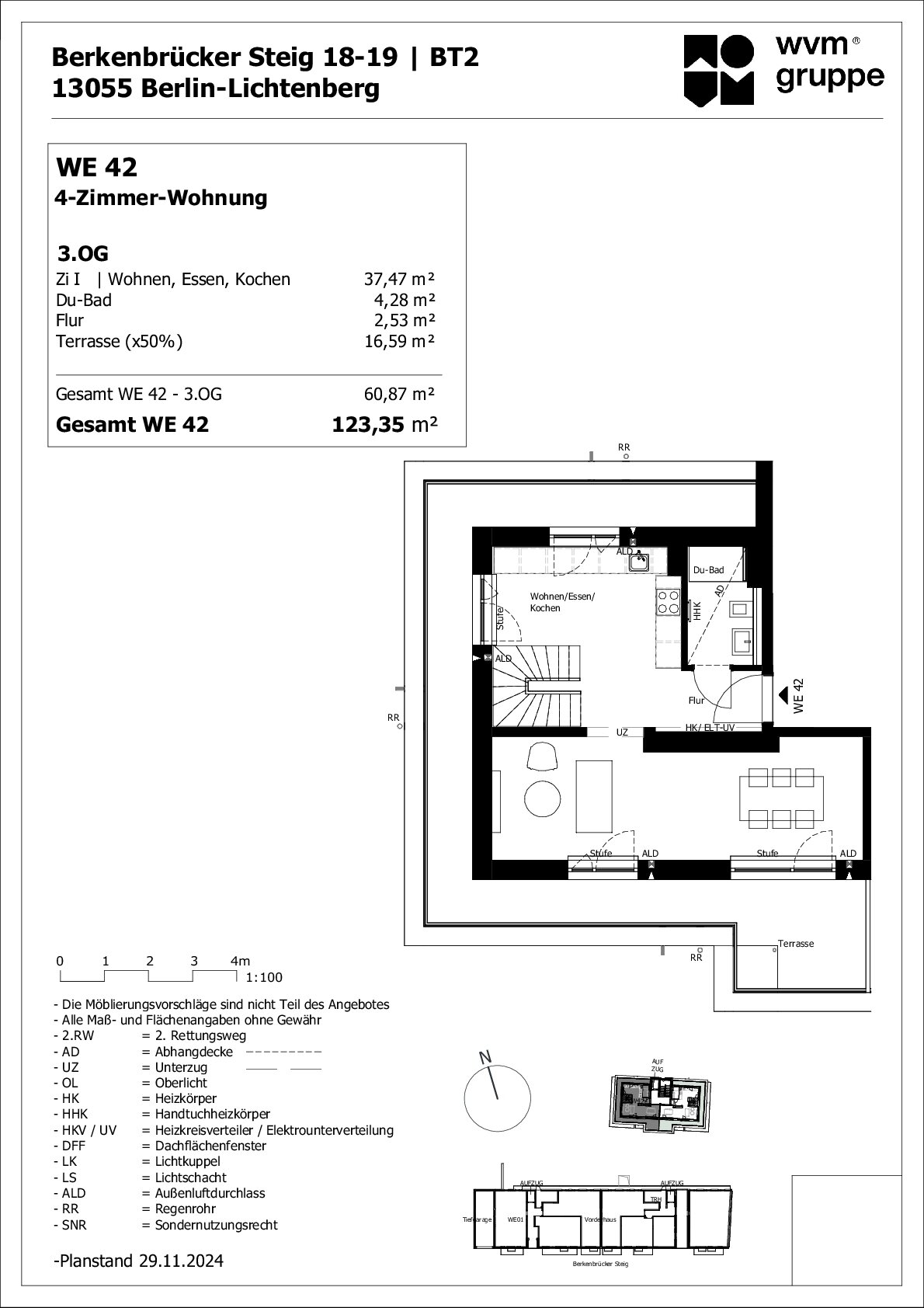 Wohnung zum Kauf provisionsfrei 913.000 € 4 Zimmer 123,4 m²<br/>Wohnfläche 3.<br/>Geschoss Berkenbrücker Steig 18-19 Alt-Hohenschönhausen Berlin 13055