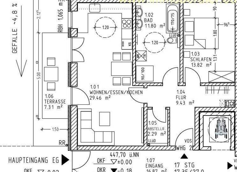 Wohnung zum Kauf - Erstbezug provisionsfrei 276.500 € 2 Zimmer 70,5 m² 2. Geschoss Windischeschenbach 92670