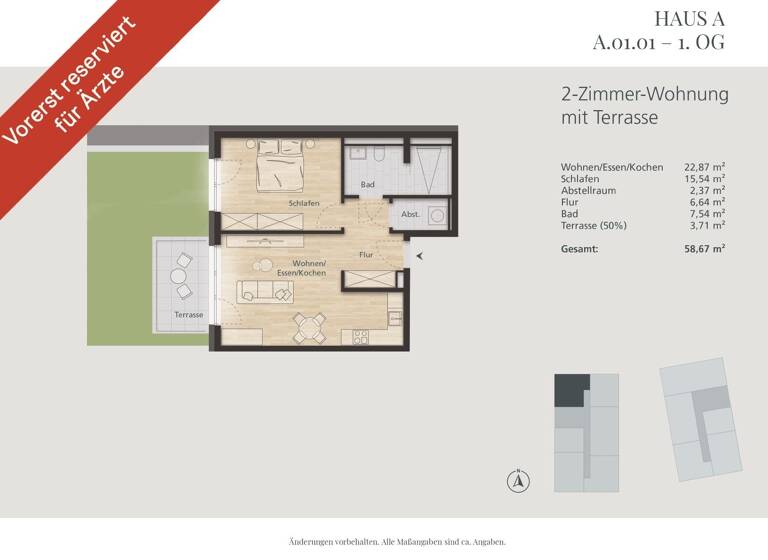 Wohnung zum Kauf 286.309 € 2 Zimmer 58 m²<br/>Wohnfläche 1.<br/>Geschoss Waldshut Waldshut-Tiengen 79761