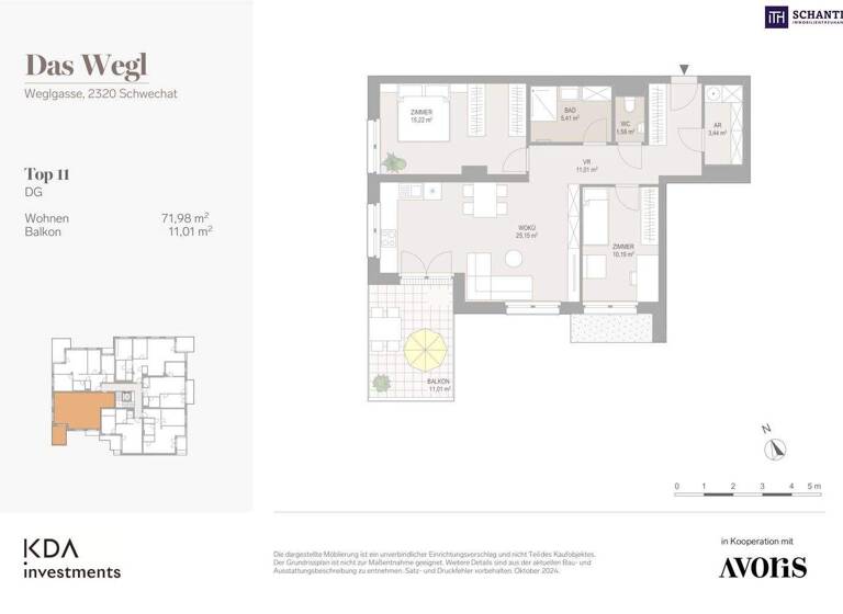 Wohnung zum Kauf - Erstbezug 417.410 € 3 Zimmer 72 m² 2. Geschoss frei ab 01.03.2026 Weglgasse Schwechat 2320