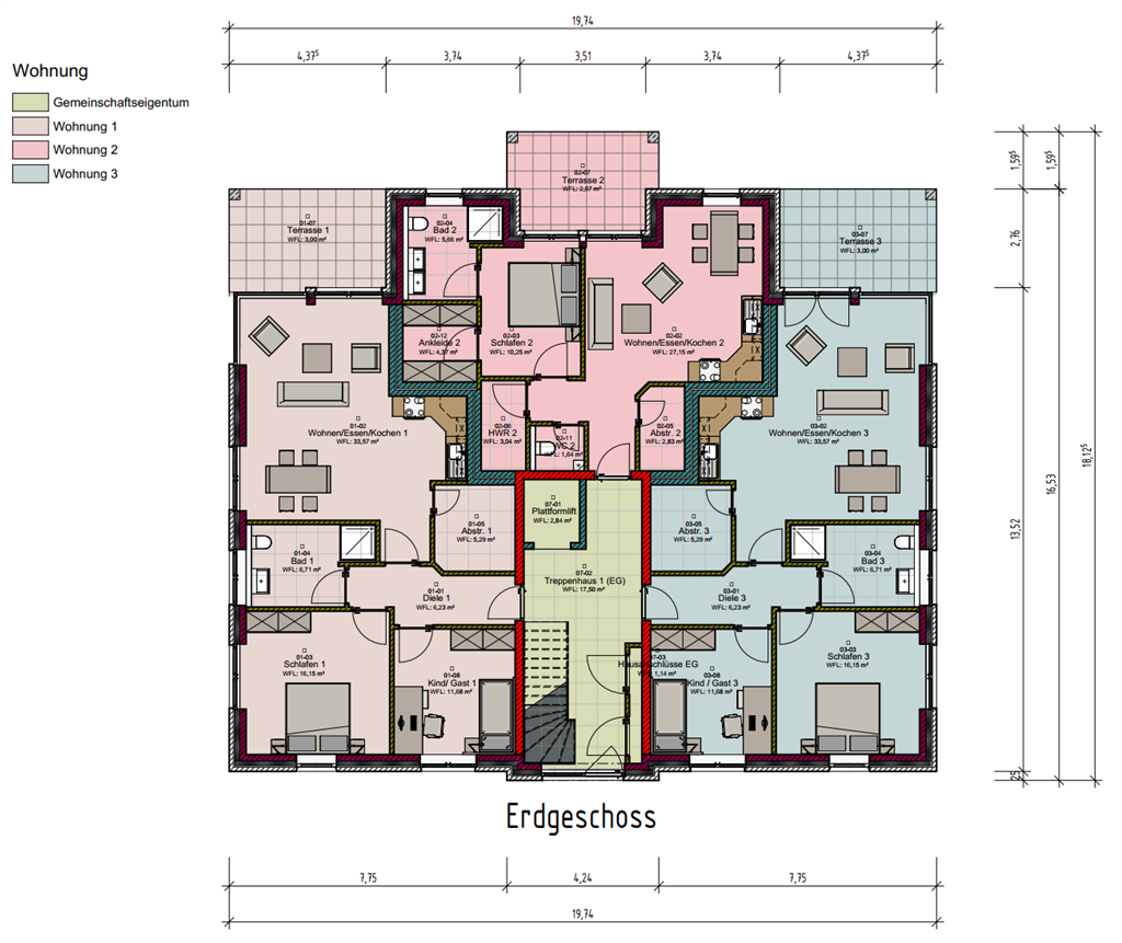 Wohnung zum Kauf 235.000 € 2 Zimmer 57 m²<br/>Wohnfläche Bummert Trift Tjüche Marienhafe 26529