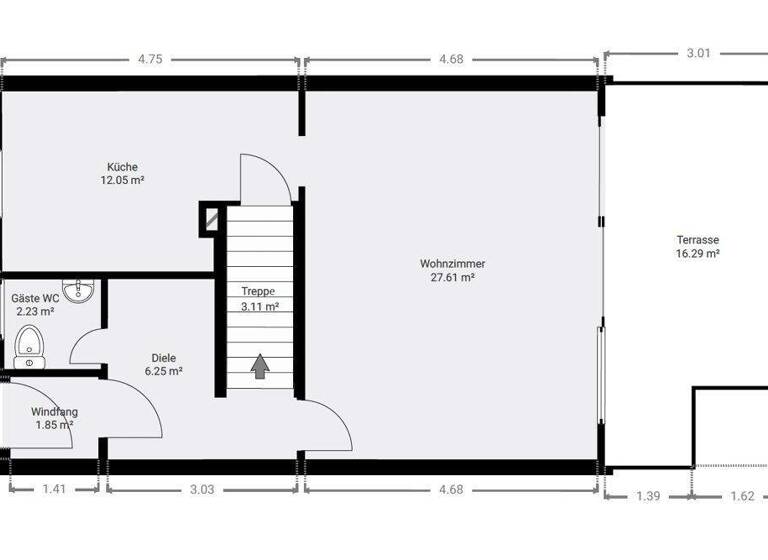 Reihenmittelhaus zum Kauf 535.000 € 6 Zimmer 148 m² 160 m² Grundstück Bieber Offenbach / Bieber 63073