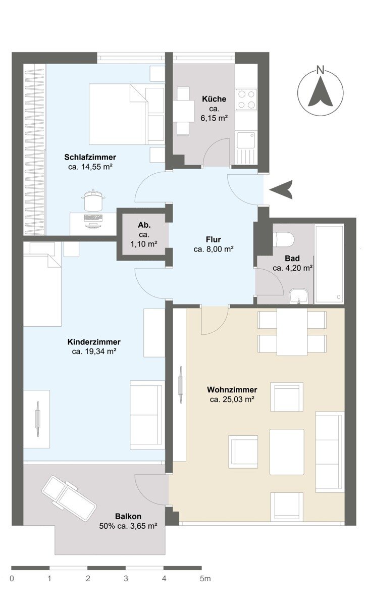 Wohnung zum Kauf 599.000 € 3 Zimmer 80 m²<br/>Wohnfläche Eppendorf Hamburg 20251