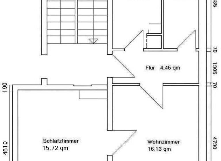 Wohnung zur Miete 274 € 2 Zimmer 45,6 m² 1. Geschoss frei ab 01.05.2026 H.-Heine-Straße 27a Braunsbedra 06242