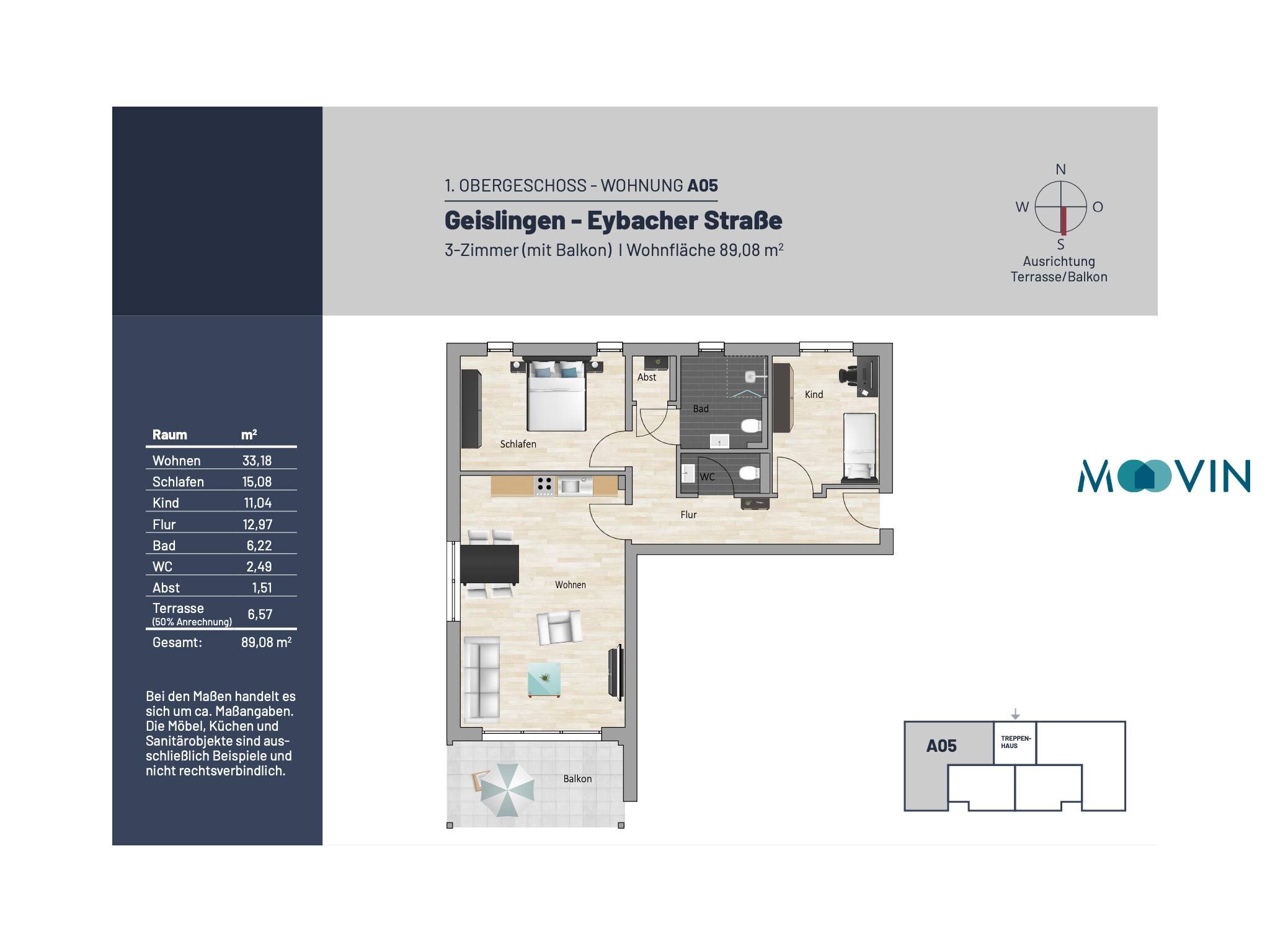 Studio zur Miete 1.095 € 3 Zimmer 89,3 m²<br/>Wohnfläche 1.<br/>Geschoss ab sofort<br/>Verfügbarkeit Seitenstr. 44 Geislingen Geislingen an der Steige 73312