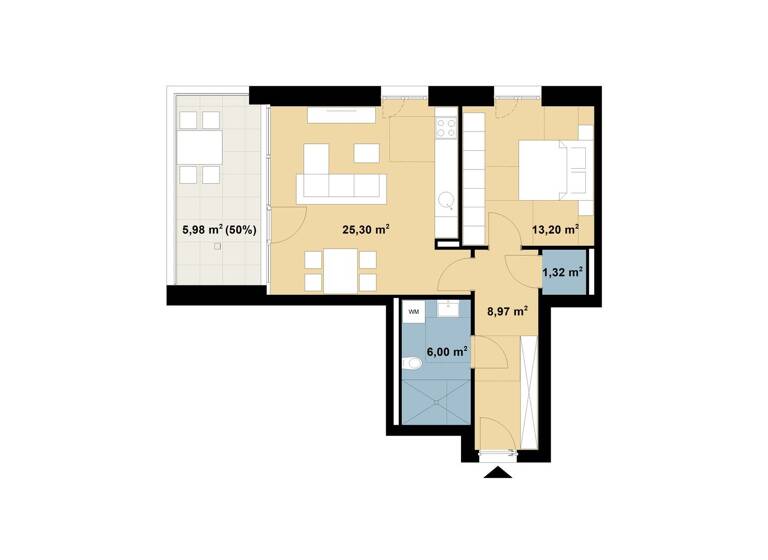 Wohnung zur Miete - Erstbezug 1.490 € 2 Zimmer 60 m² Geschoss 4/6 frei ab sofort Kemptener Straße 11 Reutin Lindau (Bodensee) 88131