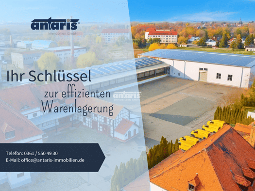 Lagerhalle zur Miete 2,50 € 3.600 m² Lagerfläche teilbar ab 1.200 m² Kölleda Kölleda 99625