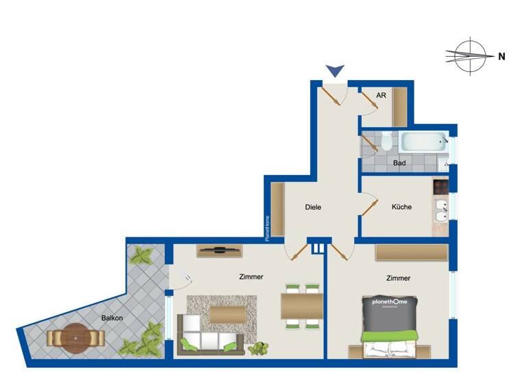 Wohnung zum Kauf 152.000 € 2 Zimmer 69,3 m² 2. Geschoss Spandau Berlin 13589