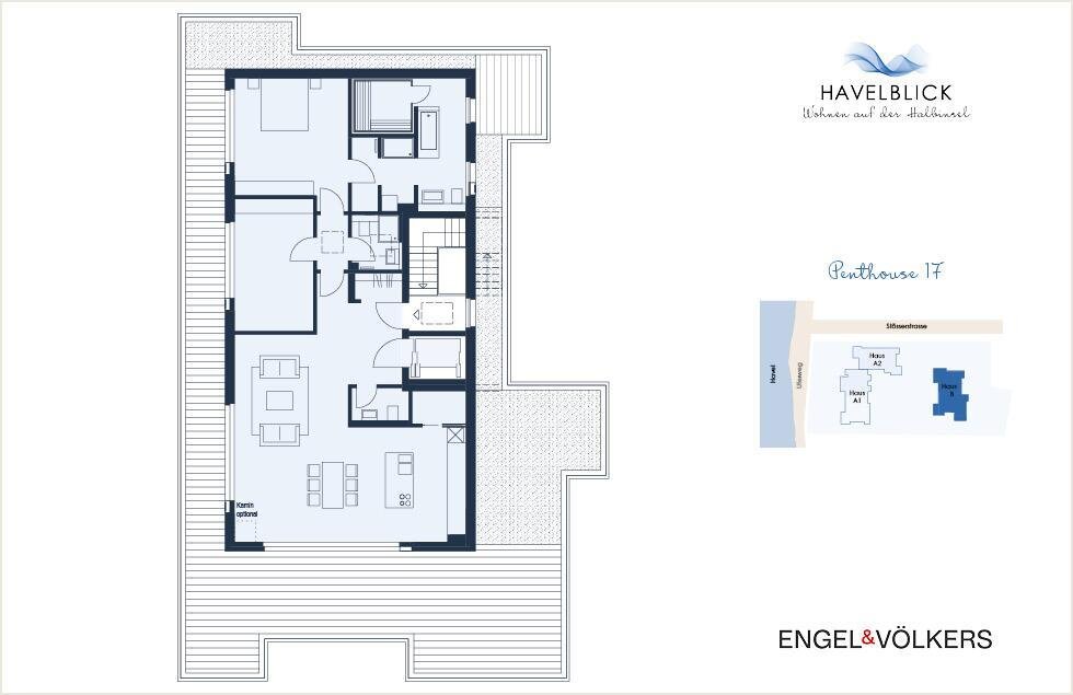 Penthouse zum Kauf provisionsfrei 2.150.000 € 3 Zimmer 181,6 m²<br/>Wohnfläche 2.<br/>Geschoss ab sofort<br/>Verfügbarkeit Stößerstraße 18 Konradshöhe Berlin 13505