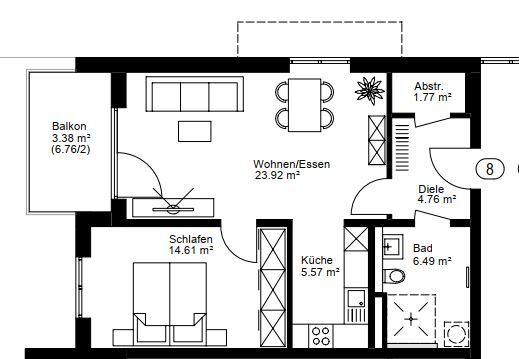 Wohnung zur Miete 830 € 2 Zimmer 60,5 m²<br/>Wohnfläche 1.<br/>Geschoss 01.03.2025<br/>Verfügbarkeit Langenneufnach Langenneufnach 86863