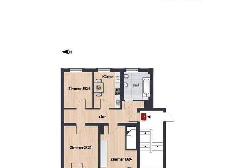 Studio zur Miete 187 € 1 Zimmer 26,7 m² 2. Geschoss frei ab 01.04.2026 Robert-Koch-Platz 6 Innenstadt Wolfsburg 38440