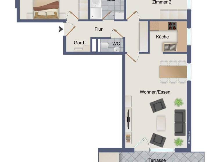 Terrassenwohnung zum Kauf 455.000 € 3,5 Zimmer 77,1 m² 2. Geschoss Feldkirch 6800